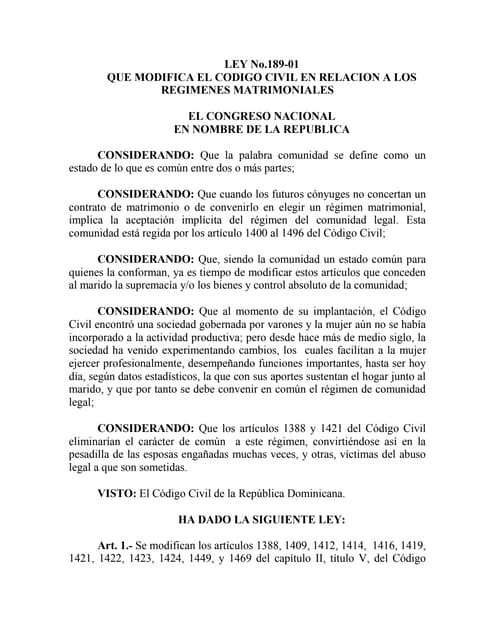 ley 189-01